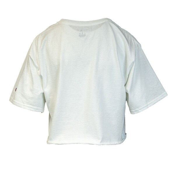 White Aggies USU Cropped Women's Short Sleeve T-Shirt Champion